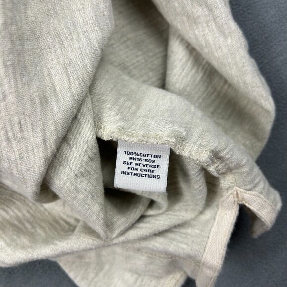 Guideboat Co Reliance Garments Shirt Mens Large Off White Henley Rowing - Picture 10 of 10